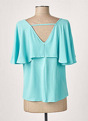 Top coupe fluide manches courtes bleu GUY DUBOUIS femme