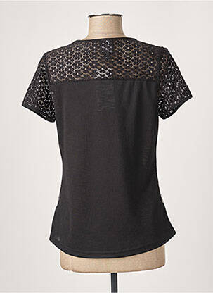 Top stretch manches courtes noir GUY DUBOUIS femme