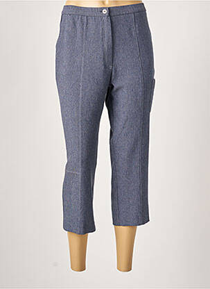 Pantacourt taille haute taille haute bleu GUY DUBOUIS femme
