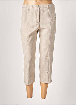 Pantacourt coupe droite taille normale beige GUY DUBOUIS femme