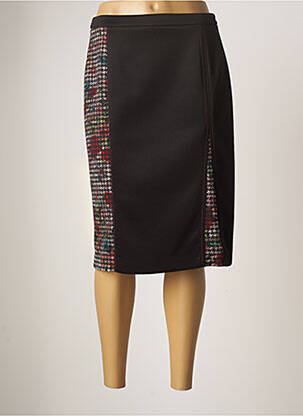 Jupe mi-longue taille normale noir GUY DUBOUIS femme