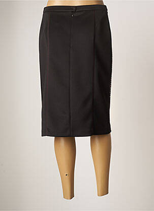 Jupe mi-longue taille normale noir GUY DUBOUIS femme