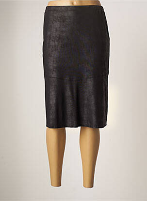 Jupe mi-longue coupe droite noir GUY DUBOUIS femme