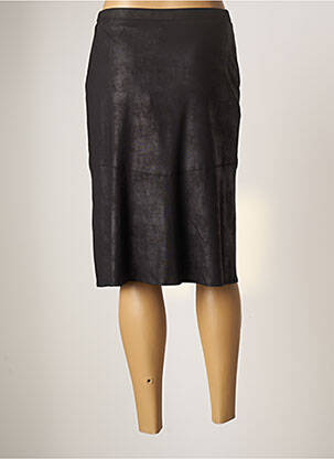 Jupe mi-longue coupe droite noir GUY DUBOUIS femme