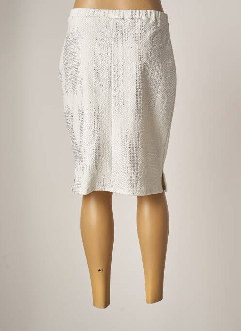 Jupe mi-longue blanc GUY DUBOUIS femme