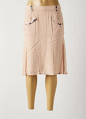 Jupe mi-longue taille normale rose GUY DUBOUIS femme