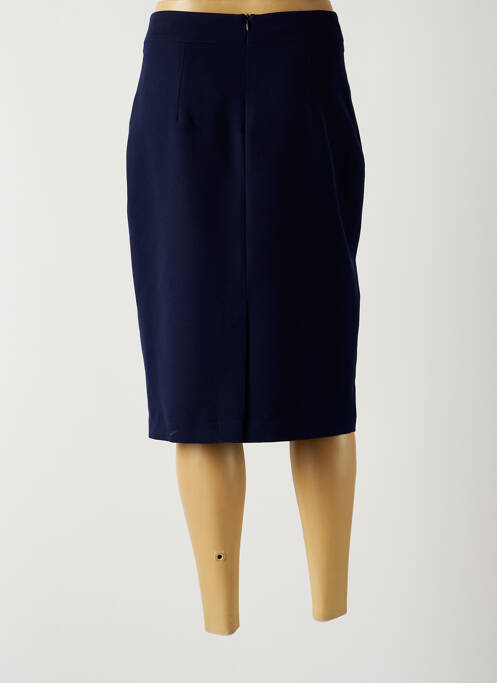 Jupe mi-longue bleu GUY DUBOUIS pour femme