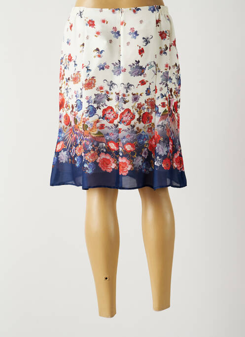 Jupe mi-longue bleu GUY DUBOUIS pour femme