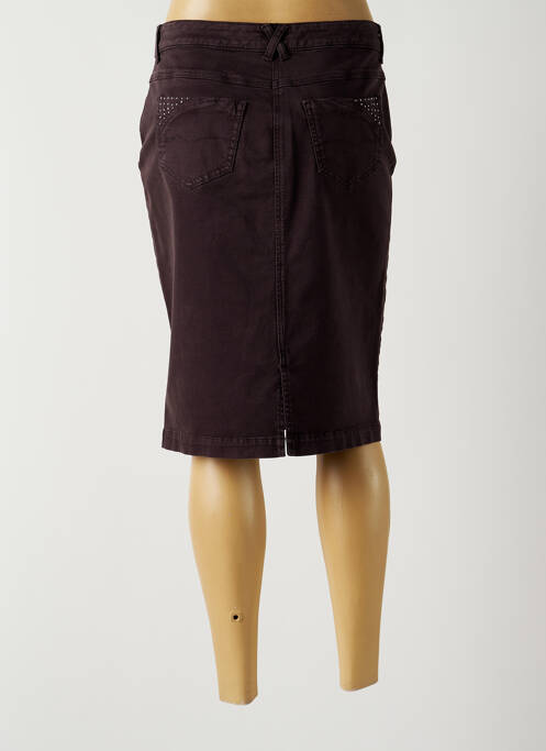 Jupe mi-longue marron GUY DUBOUIS pour femme