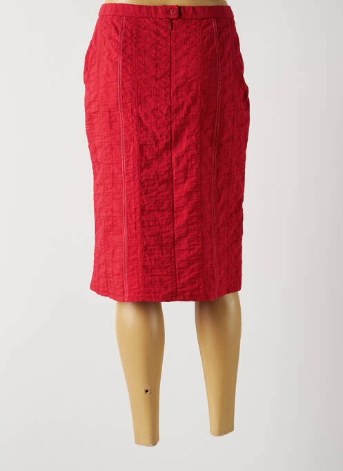 Jupe mi-longue rouge GUY DUBOUIS pour femme
