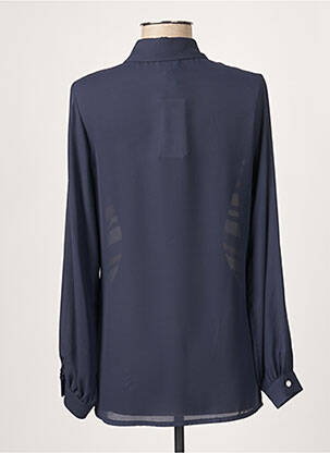 Chemisier coupe fluide manches longues bleu GUY DUBOUIS femme