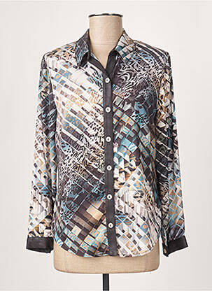 Chemisier tissage crêpe manches longues beige GUY DUBOUIS femme