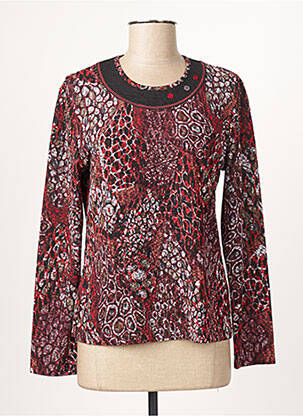 Top stretch manches longues rouge GUY DUBOUIS femme