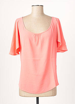 Blouse col rond manches courtes rose GUY DUBOUIS femme