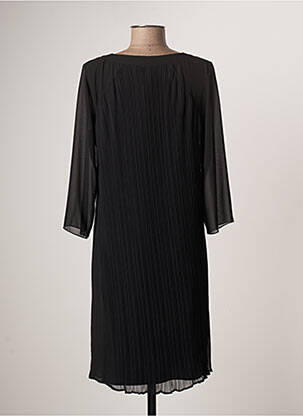 Robe mi-longue coupe fluide manches 3/4 noir GUY DUBOUIS femme