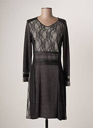 Robe pull coupe droite manches longues gris GUY DUBOUIS femme