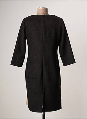 Robe courte manches 3/4 manches 3/4 noir GUY DUBOUIS femme