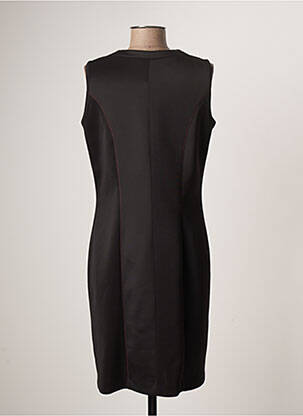 Robe mi-longue imprimé fantaisie sans manche noir GUY DUBOUIS femme