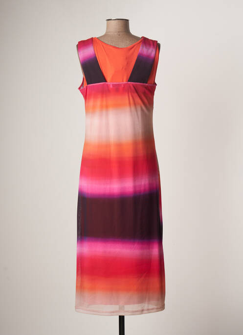 Robe mi-longue rose GUY DUBOUIS pour femme