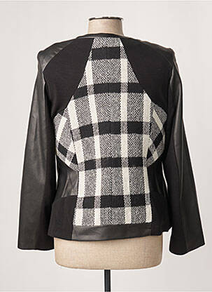 Veste simili cuir epaulette noir MERI & ESCA femme