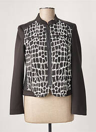 Veste casual col rond noir GUY DUBOUIS femme