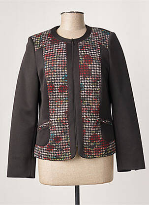 Veste casual epaulette noir GUY DUBOUIS femme