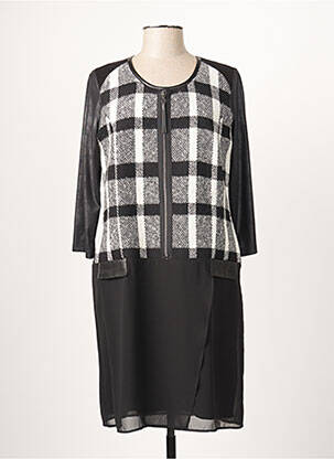 Robe mi-longue manches 3/4 manches 3/4 noir MERI & ESCA femme