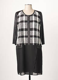 Robe mi-longue manches 3/4 manches 3/4 noir MERI & ESCA femme
