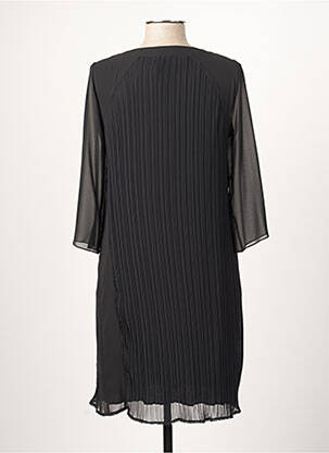 Robe mi-longue coupe fluide manches 3/4 noir GUY DUBOUIS femme