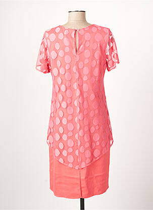 Robe mi-longue manches courtes manches courtes rose GUY DUBOUIS femme