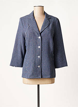 Veste casual col tailleur bleu GUY DUBOUIS femme