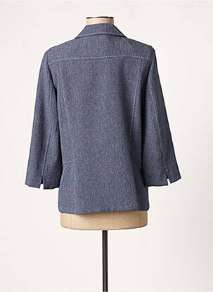 Veste casual col tailleur bleu GUY DUBOUIS femme
