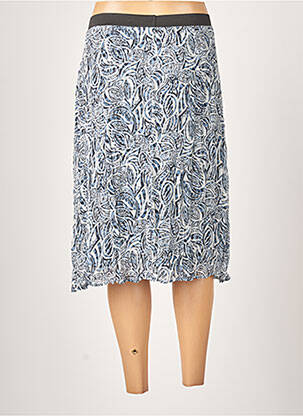 Jupe mi-longue taille normale bleu GUY DUBOUIS femme