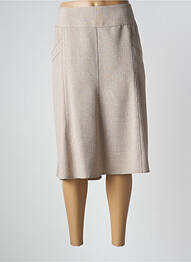 Jupe mi-longue coupe droite beige GUY DUBOUIS femme