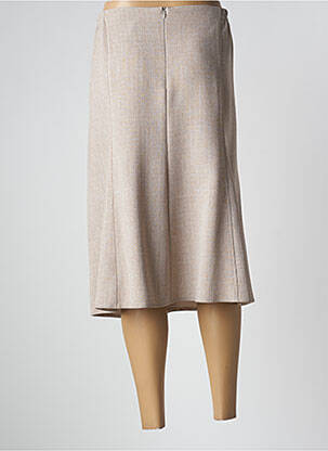 Jupe mi-longue stretch beige GUY DUBOUIS femme
