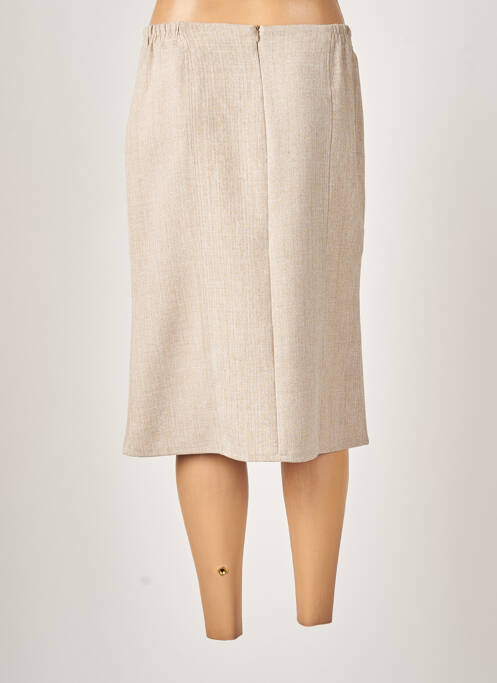 Jupe mi-longue beige GUY DUBOUIS pour femme