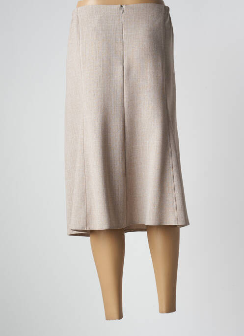 Jupe mi-longue beige GUY DUBOUIS pour femme