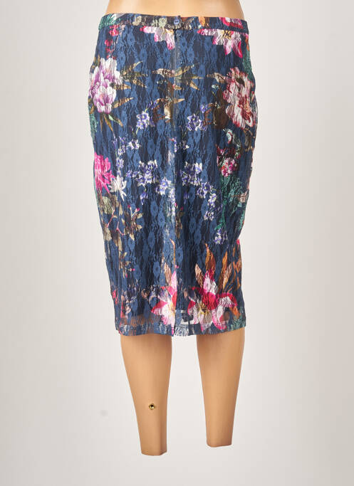 Jupe mi-longue bleu GUY DUBOUIS pour femme