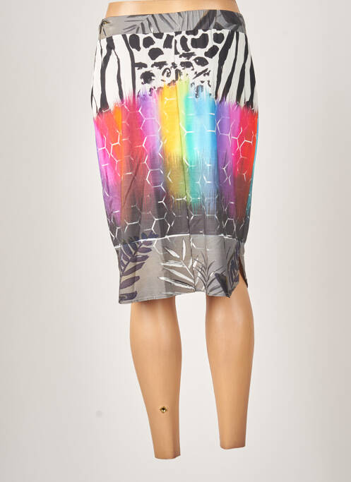 Jupe mi-longue gris GUY DUBOUIS pour femme