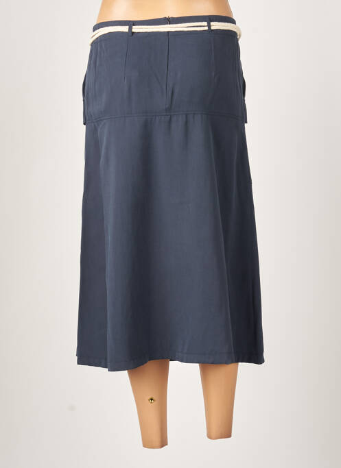 Jupe mi-longue bleu GUY DUBOUIS femme