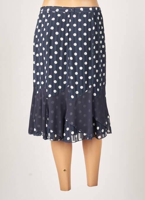 Jupe mi-longue bleu GUY DUBOUIS pour femme