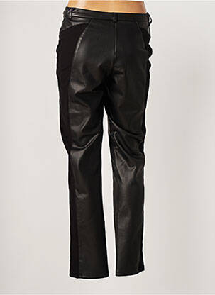 Pantalon droit fermeture zippée sous rabat boutonné taille normale noir MERI & ESCA femme