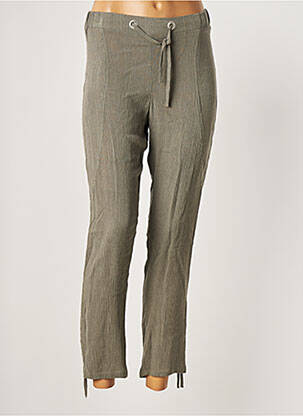 Pantalon 7/8 taille normale taille normale vert GUY DUBOUIS femme