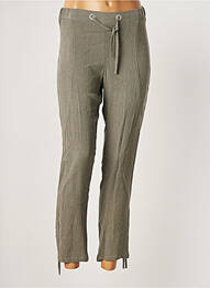 Pantalon 7/8 taille normale taille normale vert GUY DUBOUIS femme