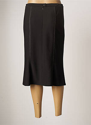 Jupe mi-longue stretch noir GUY DUBOUIS femme