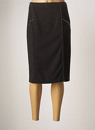 Jupe mi-longue taille normale gris GUY DUBOUIS femme