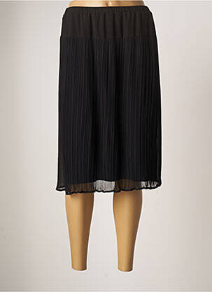 Jupe mi-longue coupe droite noir GUY DUBOUIS femme