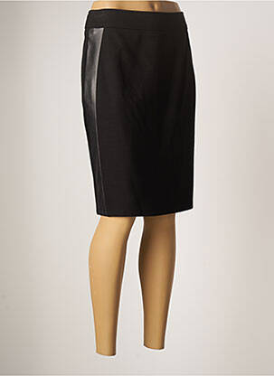 Jupe mi-longue stretch noir GUY DUBOUIS femme