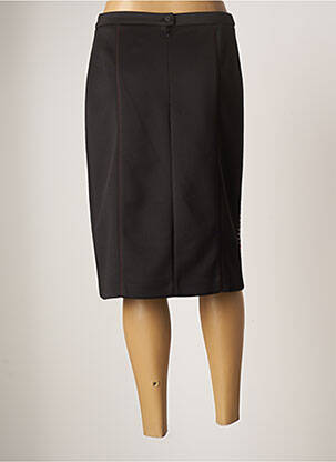 Jupe mi-longue taille normale noir GUY DUBOUIS femme