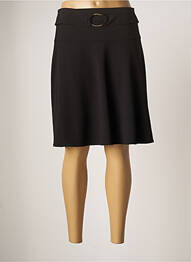 Jupe mi-longue doublure textile noir GUY DUBOUIS femme